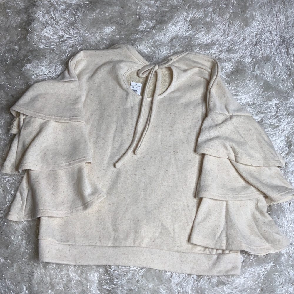 Penelope Project Women’s Ruffle Bell Sleeve Blouse Size large